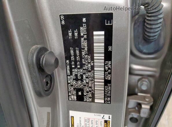 JTJAARBZXL2175976 2020 LEXUS NX Gray 