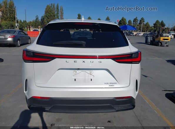 JTJAKCEZ4N2000745 2022 LEXUS NX 350H White 