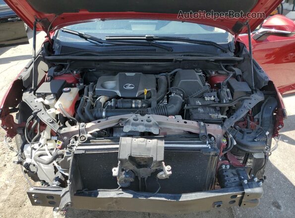 JTJDARBZ6L5002614 2020 LEXUS NX Red Vista del compartimento del motor