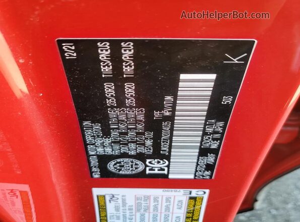 JTJKGCEZ7N2004035 2022 LEXUS NX Red 