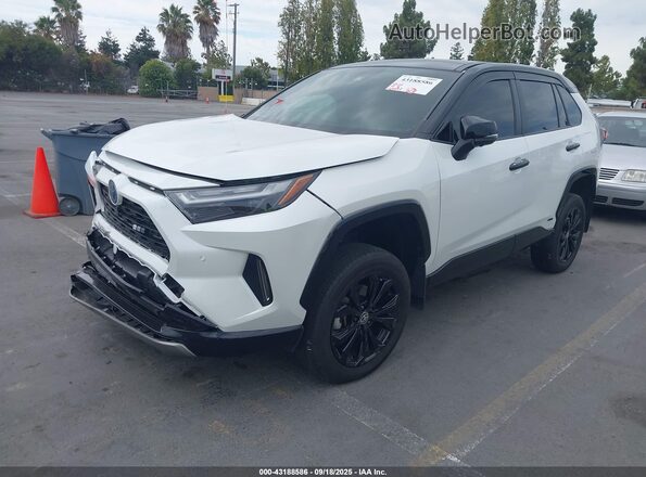 JTME6RFV2PJ035896 2023 TOYOTA RAV4 HYBRID White წინა მარცხენა ხედი სამი მეოთხედიდან