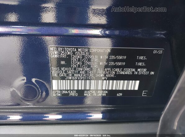 JTMFB3FV3PD119771 2023 TOYOTA RAV4 PRIME Navy Engine compartment view