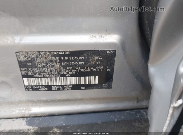 JTMN1RFVXMD083493 2021 TOYOTA LIMITED Silver Вид підкапотного простору