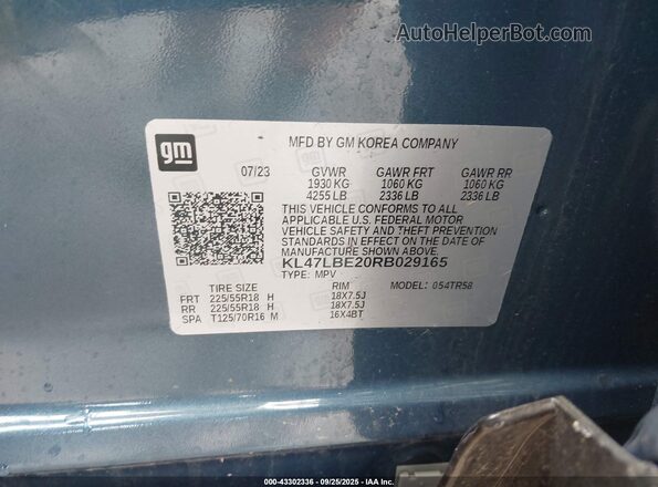 KL47LBE20RB029165 2024 BUICK OTHER Blue Вид підкапотного простору