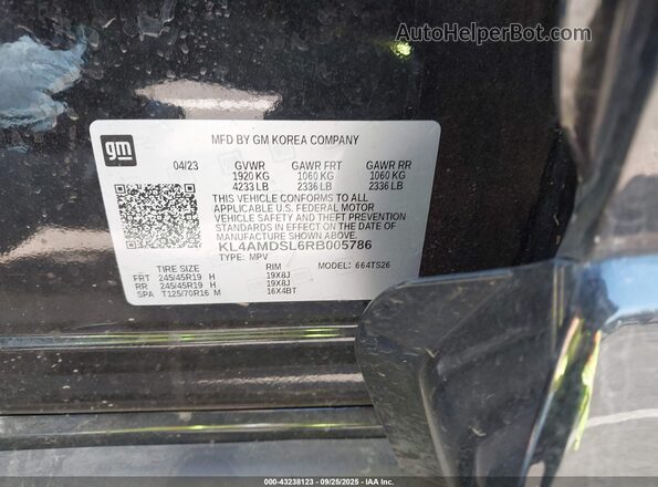 KL4AMDSL6RB005786 2024 BUICK ENCORE Black Вид підкапотного простору