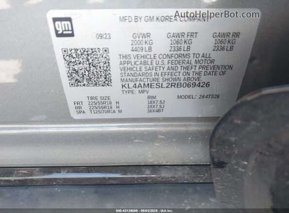 KL4AMESL2RB069426 2024 BUICK ENCORE Gray Engine compartment view