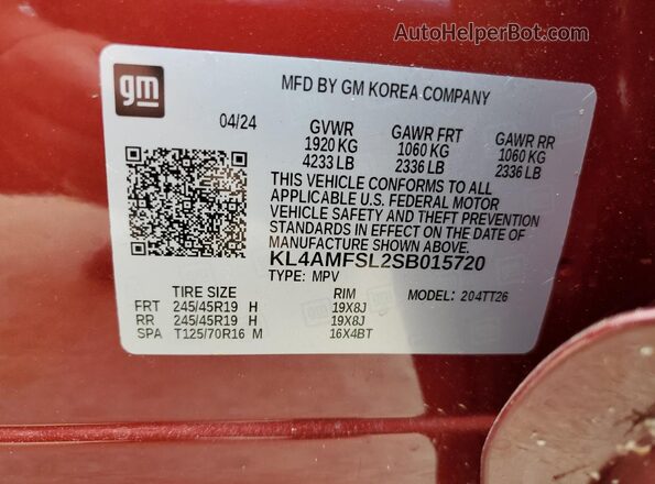 KL4AMFSL2SB015720 2025 BUICK ENCORE Maroon 