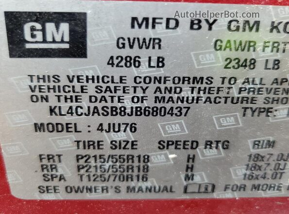KL4CJASB8JB680437 2018 BUICK ENCORE Red 