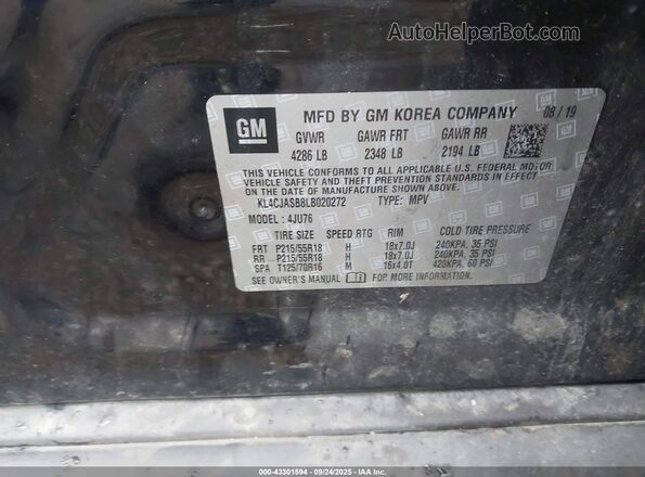 KL4CJASB8LB020272 2020 BUICK ENCORE Black Widok komory silnika