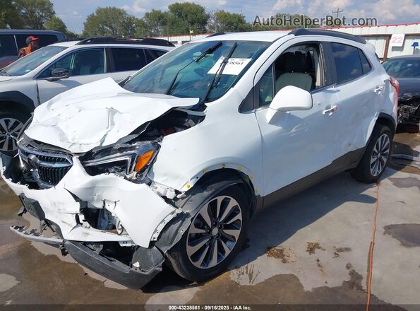 KL4CJESB7MB345908 2021 BUICK ENCORE White წინა მარცხენა ხედი სამი მეოთხედიდან