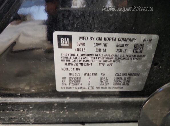 KL4MMGSL7MB038741 2021 BUICK ENCORE Black 