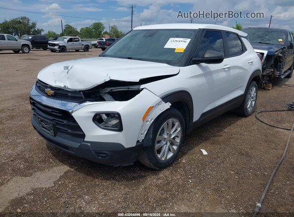 KL79MMS25MB072319 2021 CHEVROLET TRAILBLAZER Белый Передняя левая четверть