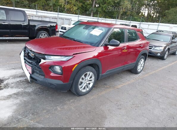 KL79MMS26MB142068 2021 CHEVROLET TRAILBLAZER Red Front left
