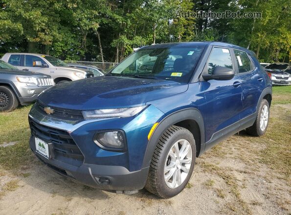 KL79MMS27MB135436 2021 CHEVROLET TRAILBLAZER Blue Հետևի ձախ