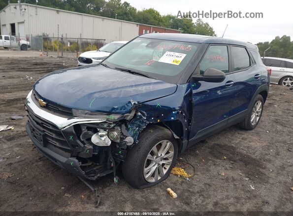 KL79MNSL9MB030508 2021 CHEVROLET TRAILBLAZER Blue Vista tres cuartos delantera izquierda