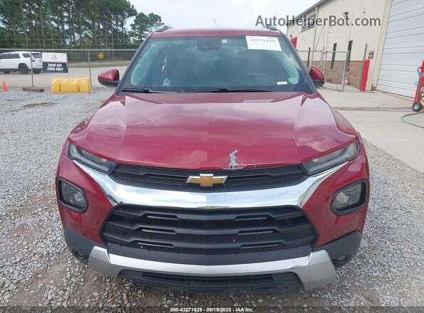 KL79MPSL2MB134205 2021 CHEVROLET TRAILBLAZER Red Instrument cluster view