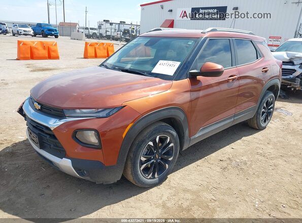 KL79MPSL6MB067933 2021 CHEVROLET TRAILBLAZER Orange Front left