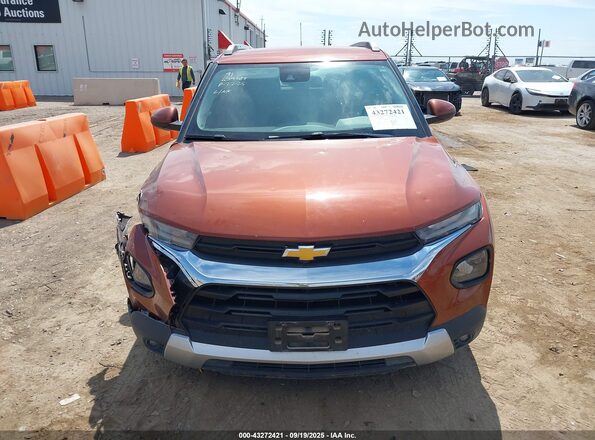 KL79MPSL6MB067933 2021 CHEVROLET TRAILBLAZER Orange Instrument cluster view