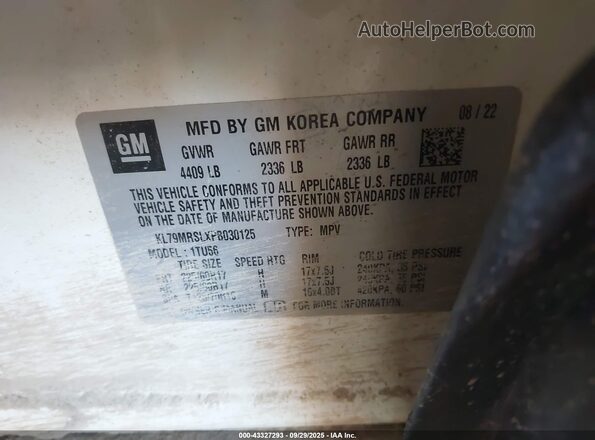 KL79MRSLXPB030125 2023 CHEVROLET TRAILBLAZER White Widok komory silnika