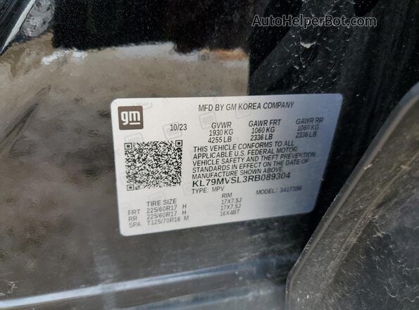 KL79MVSL3RB089304 2024 CHEVROLET TRAILBLAZER Black 