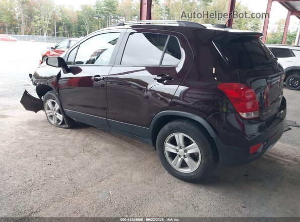 KL7CJPSB8MB349867 2021 CHEVROLET TRAX Maroon Rear left
