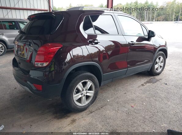 KL7CJPSB8MB349867 2021 CHEVROLET TRAX Maroon Rear right