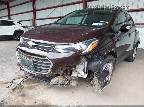 KL7CJPSB8MB349867 2021 CHEVROLET TRAX Maroon Front view