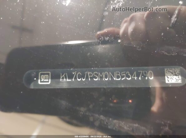 KL7CJPSM0NB534790 2022 CHEVROLET TRAX Black ძრავის განყოფილების ხედი