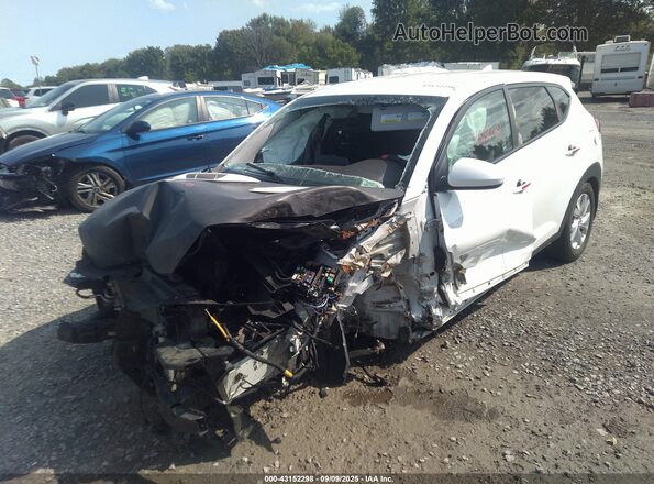KM8J2CA40MU375110 2021 HYUNDAI TUCSON White წინა მარცხენა ხედი სამი მეოთხედიდან