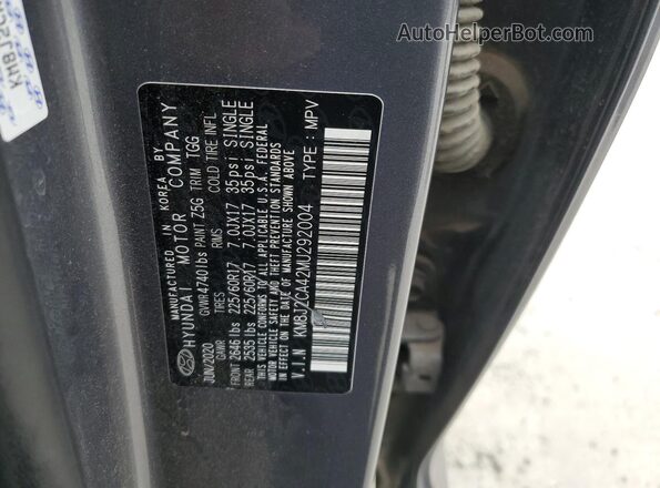 KM8J2CA42MU292004 2021 HYUNDAI TUCSON Gray Vista de la etiqueta del VIN