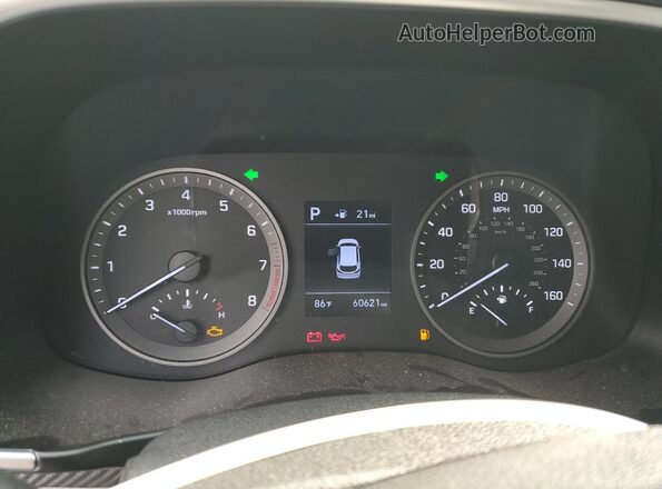 KM8J2CA4XKU978224 2019 HYUNDAI TUCSON White Vista del cuadro de instrumentos