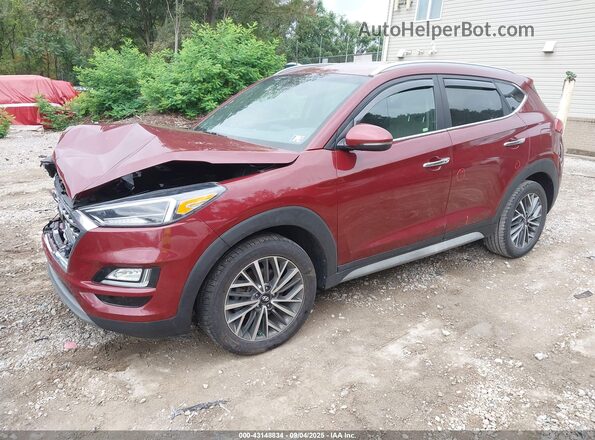 KM8J3CAL0LU268044 2020 HYUNDAI TUCSON Burgundy Vista tres cuartos delantera izquierda