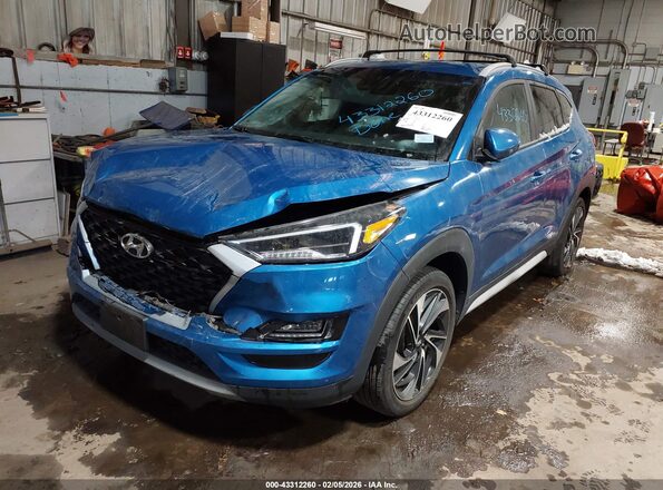 KM8J3CAL4LU206064 2020 HYUNDAI TUCSON Blue Առջևի ձախ երեք քառորդ տեսարան