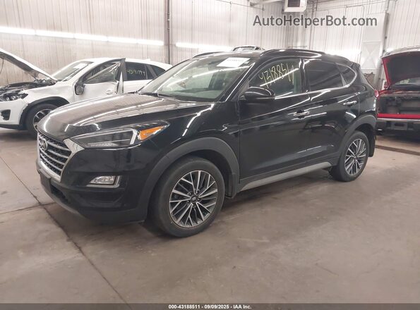 KM8J3CALXMU323410 2021 HYUNDAI TUCSON Black Առջևի ձախ երեք քառորդ տեսարան