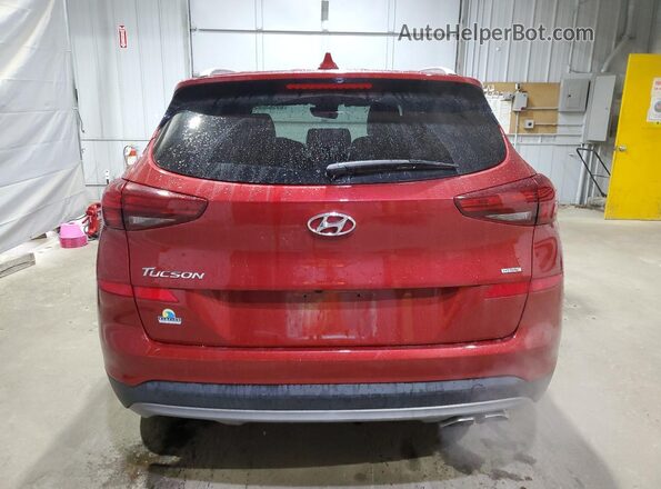 KM8J3CALXMU384112 2021 HYUNDAI TUCSON Red უკანა ხედი