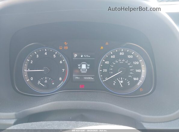 KM8K12AA3LU486675 2020 HYUNDAI KONA Gray Vista de los asientos traseros