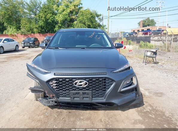 KM8K12AAXMU742263 2021 HYUNDAI KONA Gray Widok zestawu wskaźników