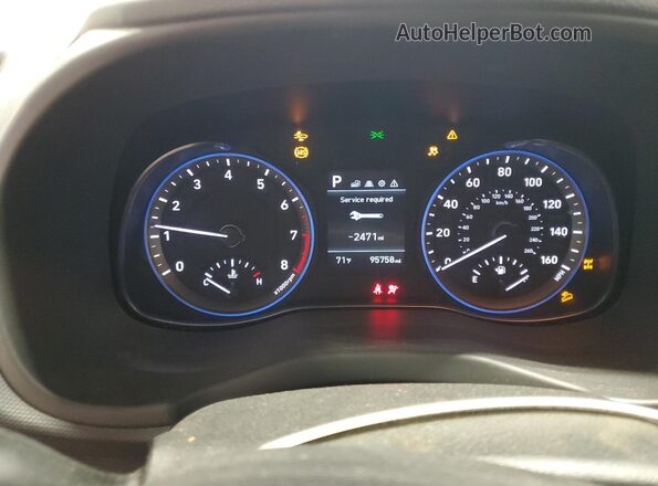 KM8K1CAA6LU407988 2020 HYUNDAI KONA White Вид щитка приладів