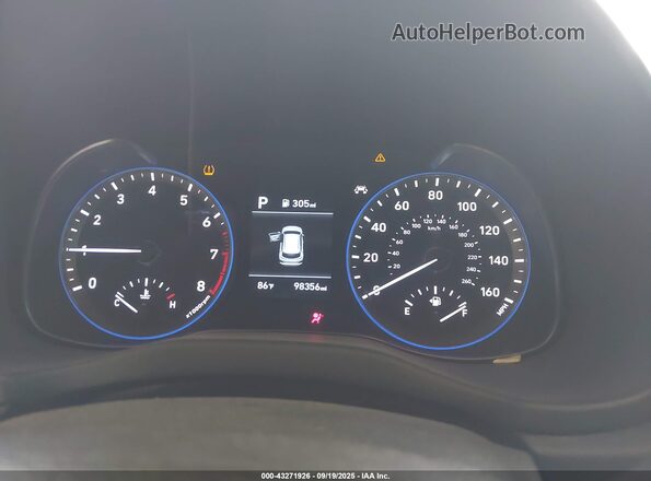 KM8K22AA8LU413265 2020 HYUNDAI KONA Серый Вид задних сидений