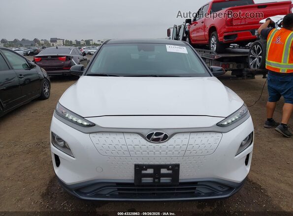 KM8K23AG2MU128573 2021 HYUNDAI KONA ELECTRIC White Widok zestawu wskaźników