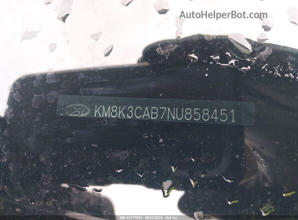 KM8K3CAB7NU858451 2022 HYUNDAI KONA Серый 