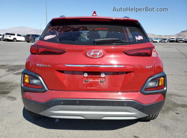 KM8K53A51MU712078 2021 HYUNDAI KONA Red Հետևի տեսք