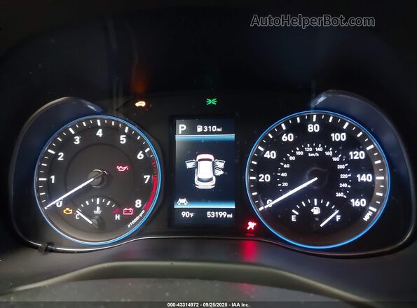 KM8K53A52LU576641 2020 HYUNDAI KONA Blue Vista de los asientos traseros