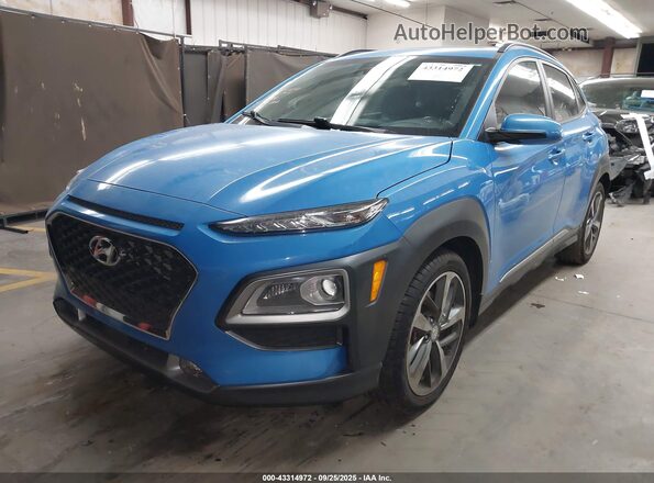KM8K53A52LU576641 2020 HYUNDAI KONA Blue Vista tres cuartos delantera izquierda
