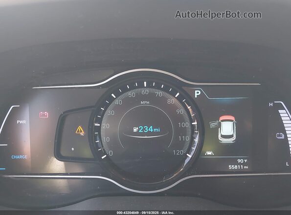 KM8K53AG2MU122750 2021 HYUNDAI KONA ELECTRIC Gray Вид задніх сидінь