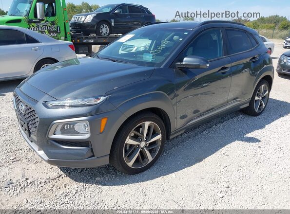 KM8K5CA52LU439781 2020 HYUNDAI KONA Gray Առջևի ձախ երեք քառորդ տեսարան