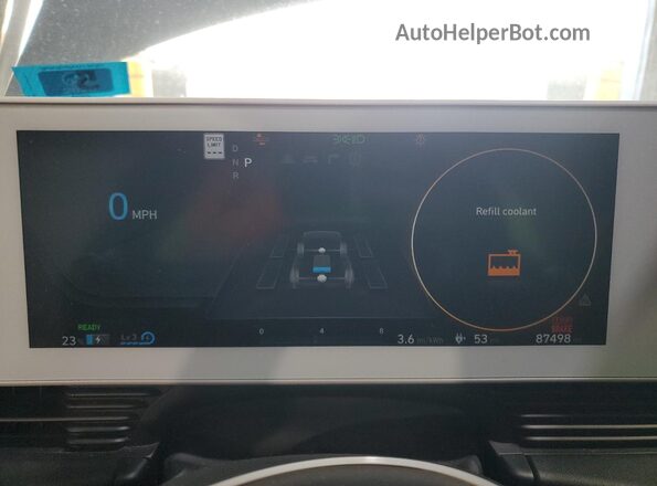 KM8KMDAF6NU091195 2022 HYUNDAI IONIQ Charcoal Вид щитка приладів