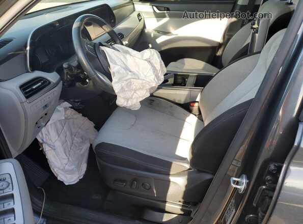 KM8R24HE7LU128981 2020 HYUNDAI PALISADE Серый Вид салона спереди