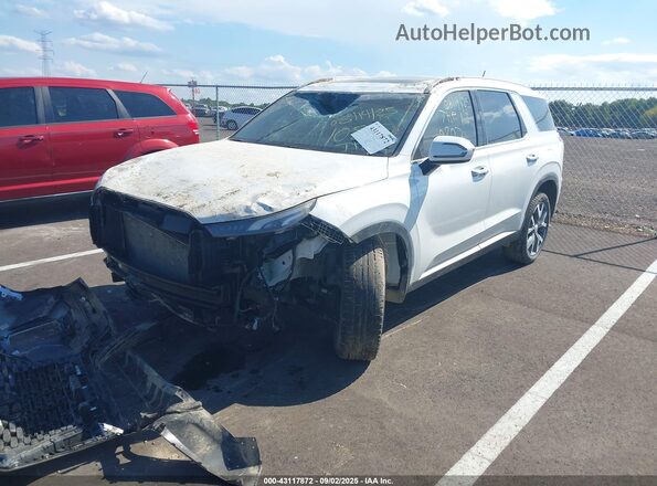KM8R34HE8LU154714 2020 HYUNDAI PALISADE White Vista tres cuartos delantera izquierda