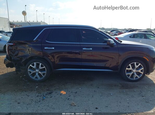 KM8R44HE2LU082082 2020 HYUNDAI PALISADE Maroon Widok wnętrza 360 stopni